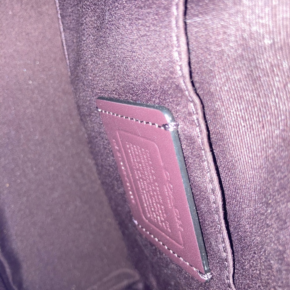 Coach F31968 Sierra Purple & Brown Patent Leather Satchel - Picture 9 of 11